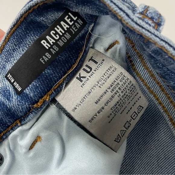 NEW Kut From the Kloth Jeans Womens 4 Rachael Fab Ab Mom Jean Cotton Blend NWOT - Picture 6 of 10